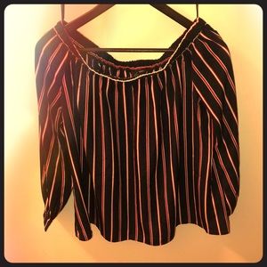 Long Sleeve Off Shoulder Blouse